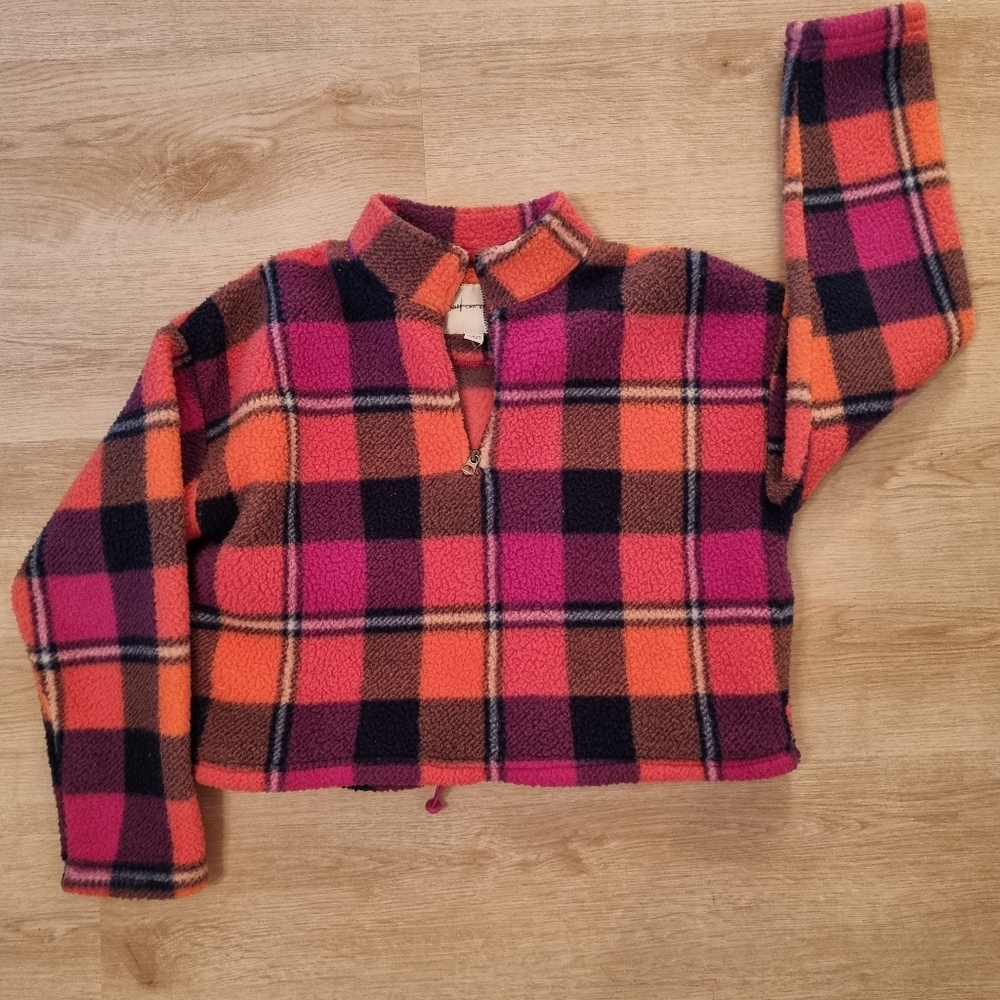 Plad draw string outerwear